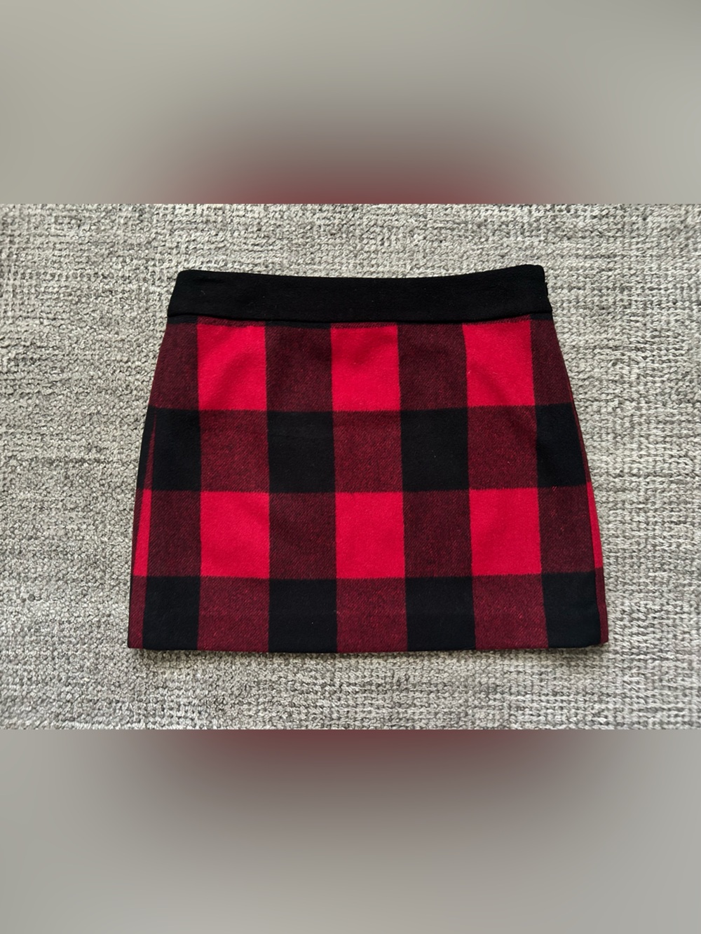 J. Crew Red and Black Buffalo Plaid Skirt 90’s Classic